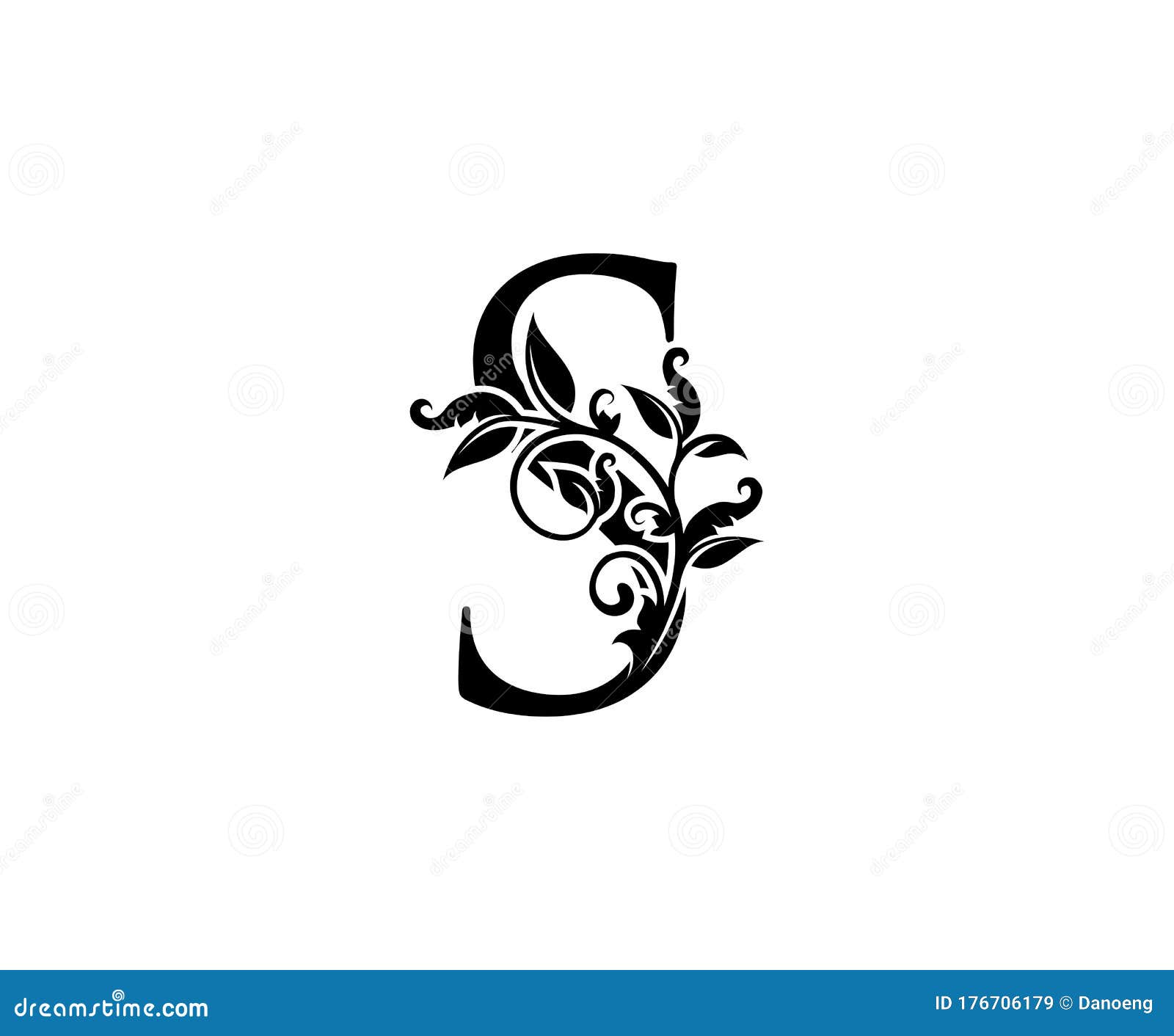 Elegant Letter S. Graceful Royal Style. Calligraphic Beautiful Logo ...