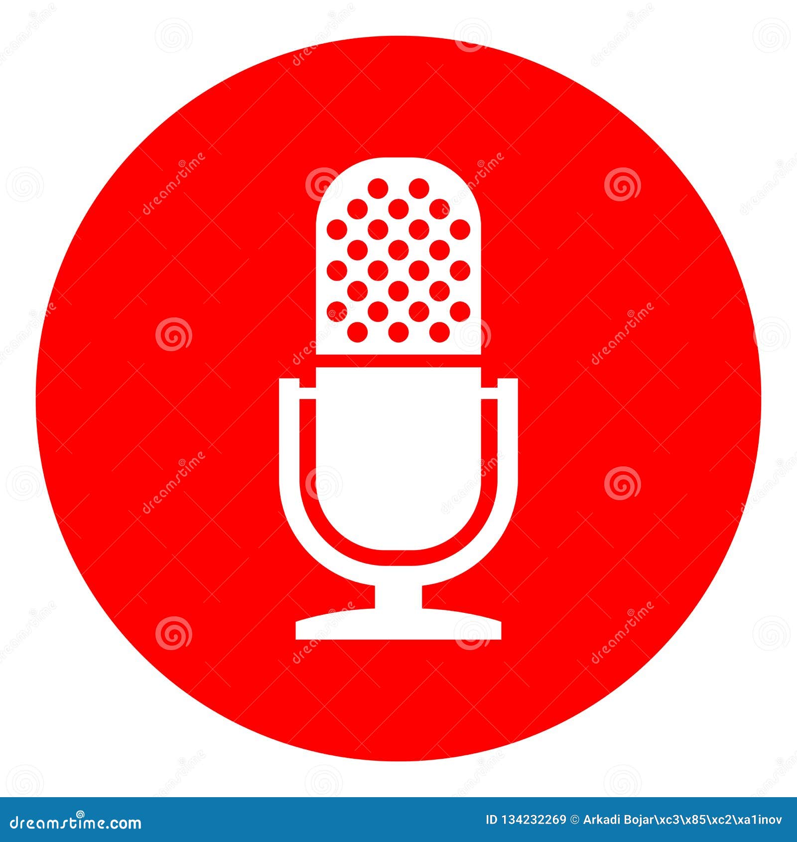 Microphone icon stock vector. Illustration of podcasting - 134232269