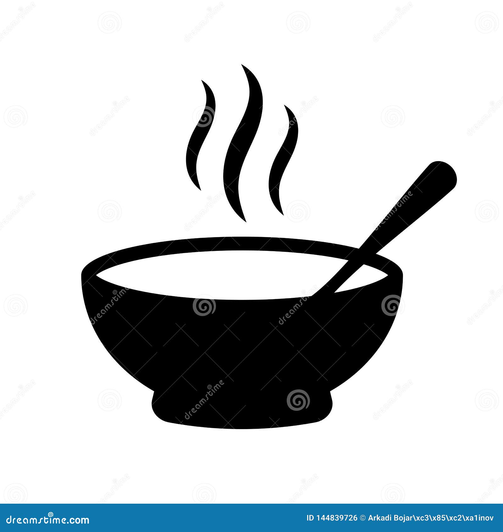 Soup vector icon stock vector. Illustration of cooking 144839726