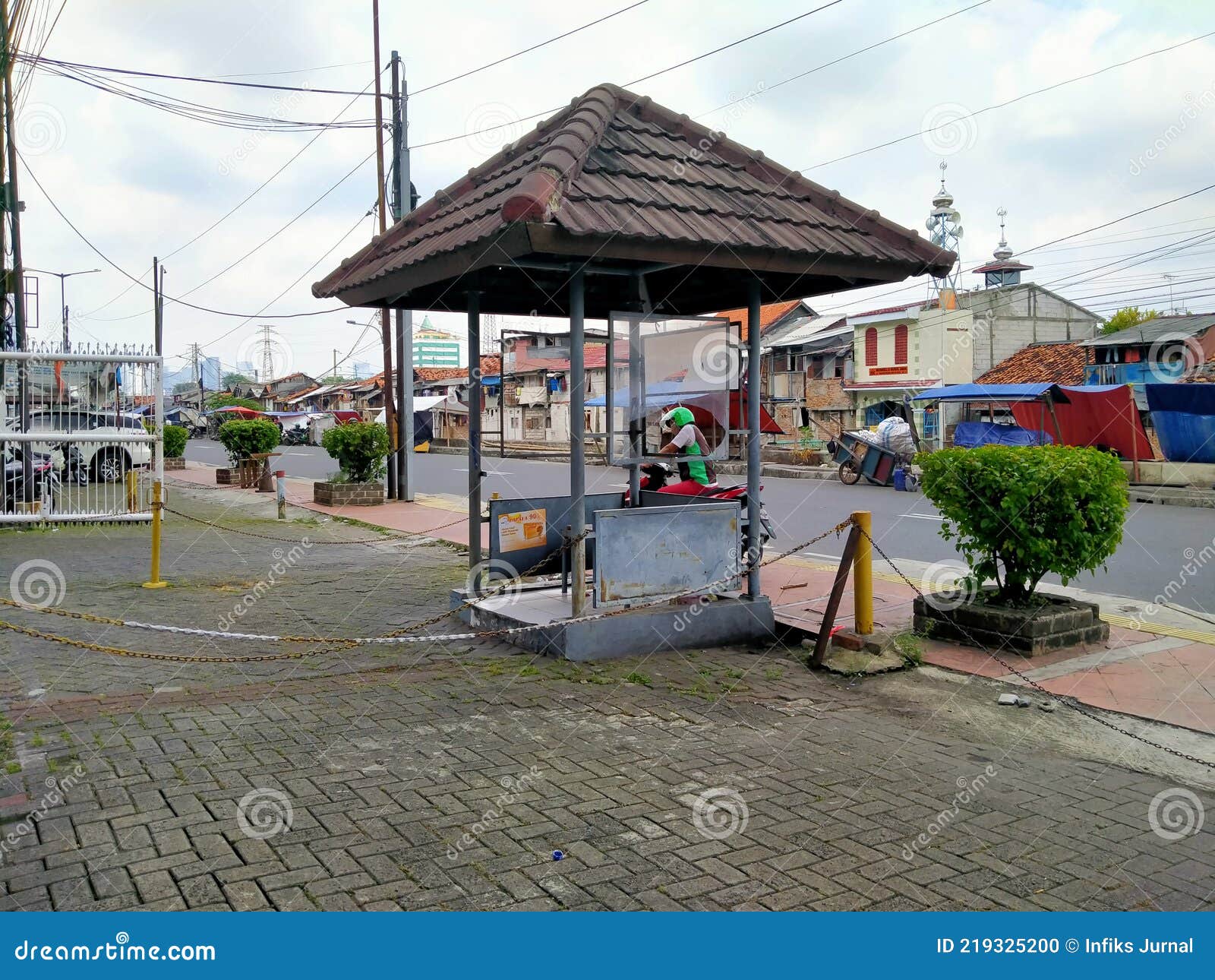 Unused Security Checkpoint on the Side of the Road Editorial Image