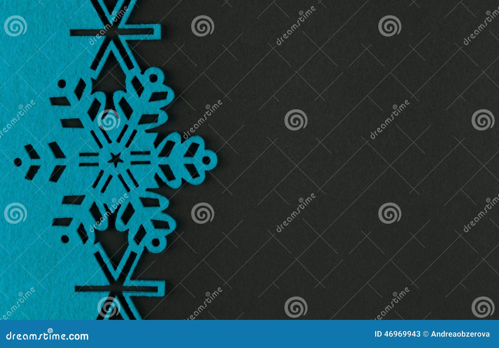 unusual  christmas background with blue snowflakes