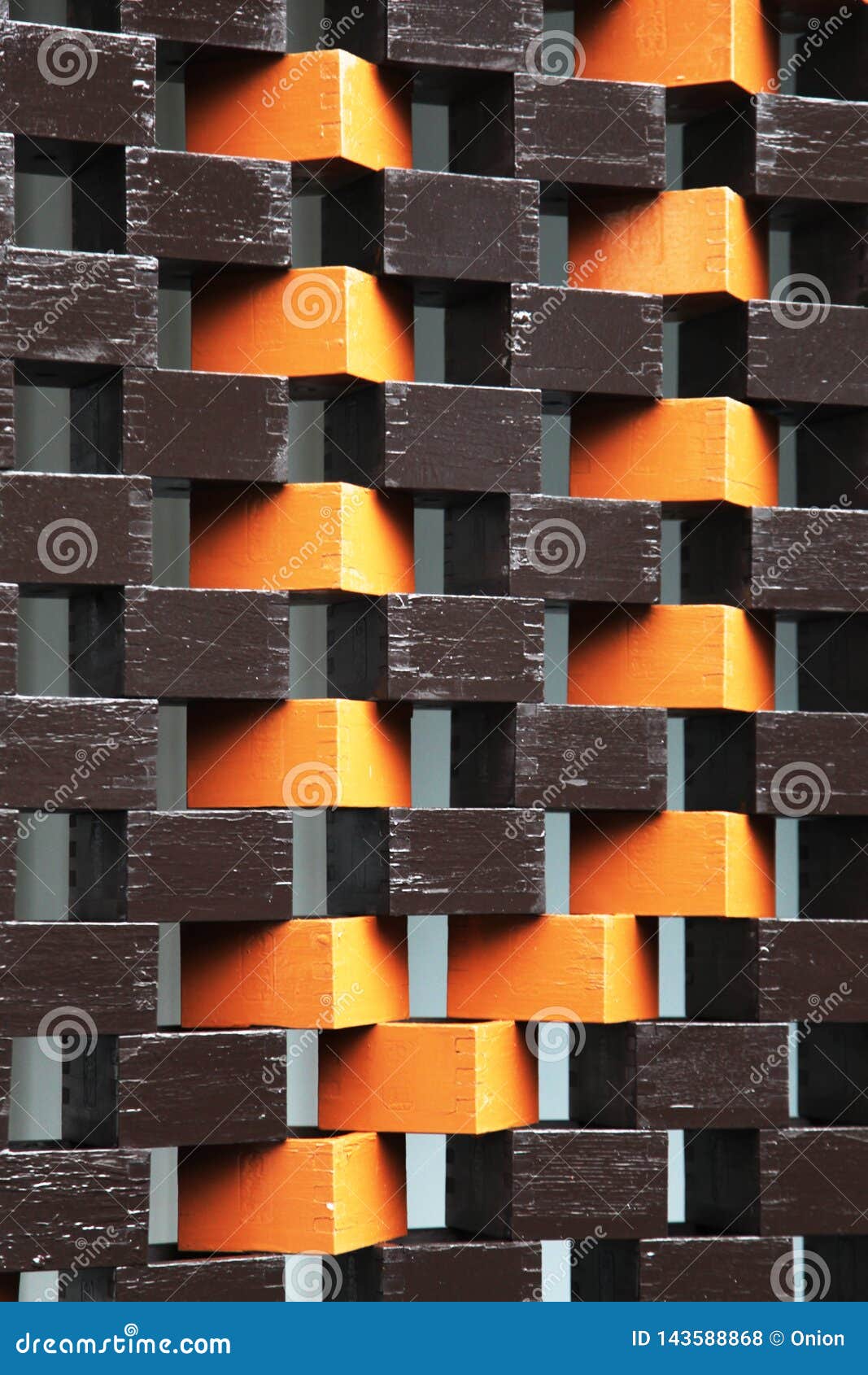 Unusual Wall in Orange and Brown Stock Photo Image of paint, shaped