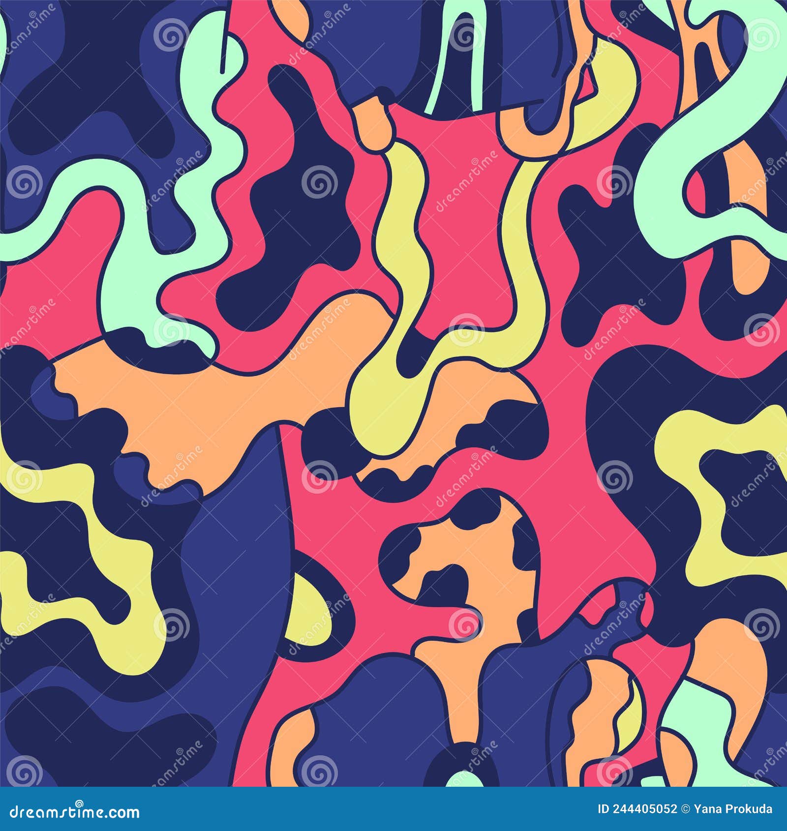 unusual seamless psychedelic artwork with abstract patterns