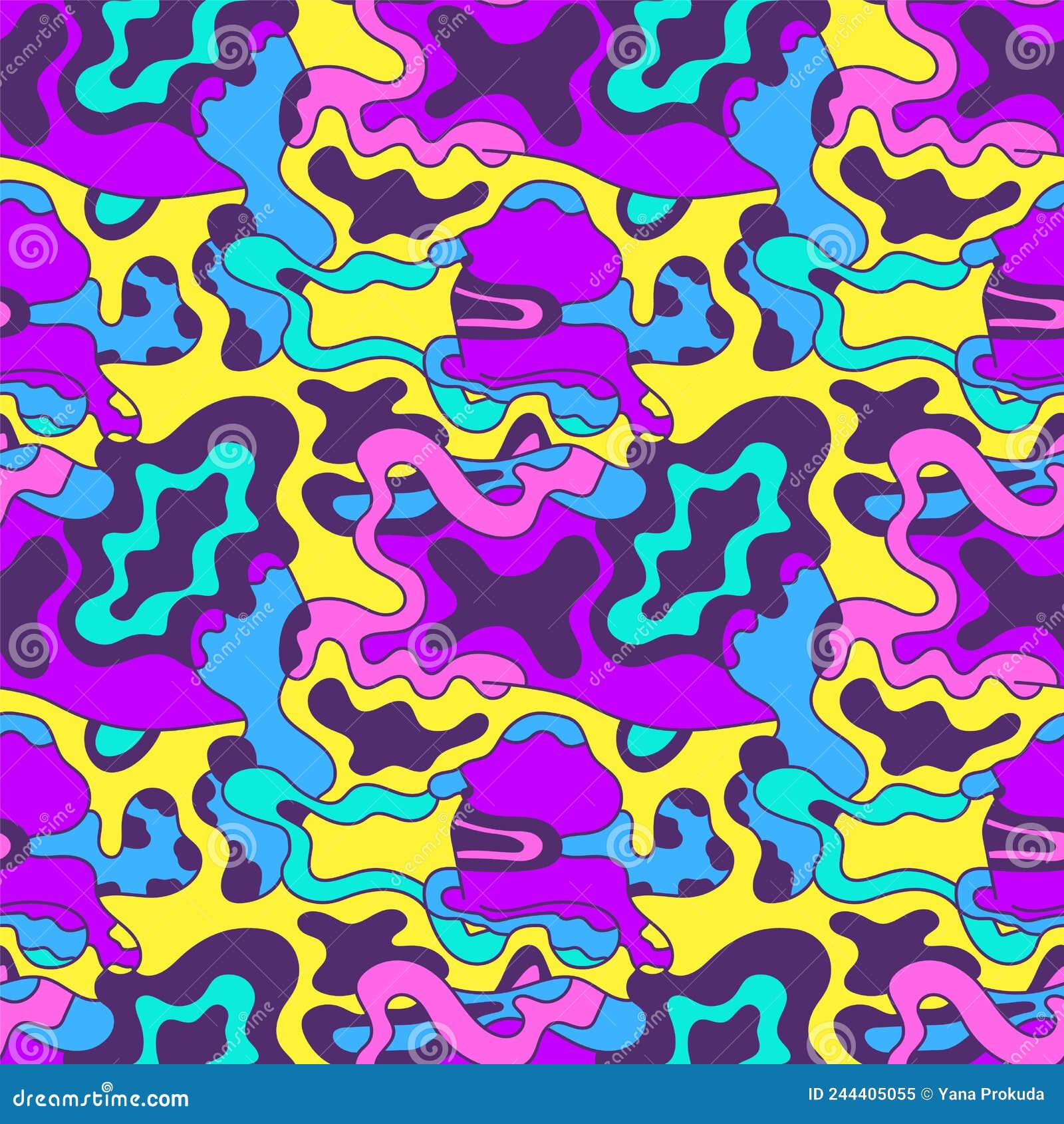 unusual seamless psychedelic artwork with abstract patterns