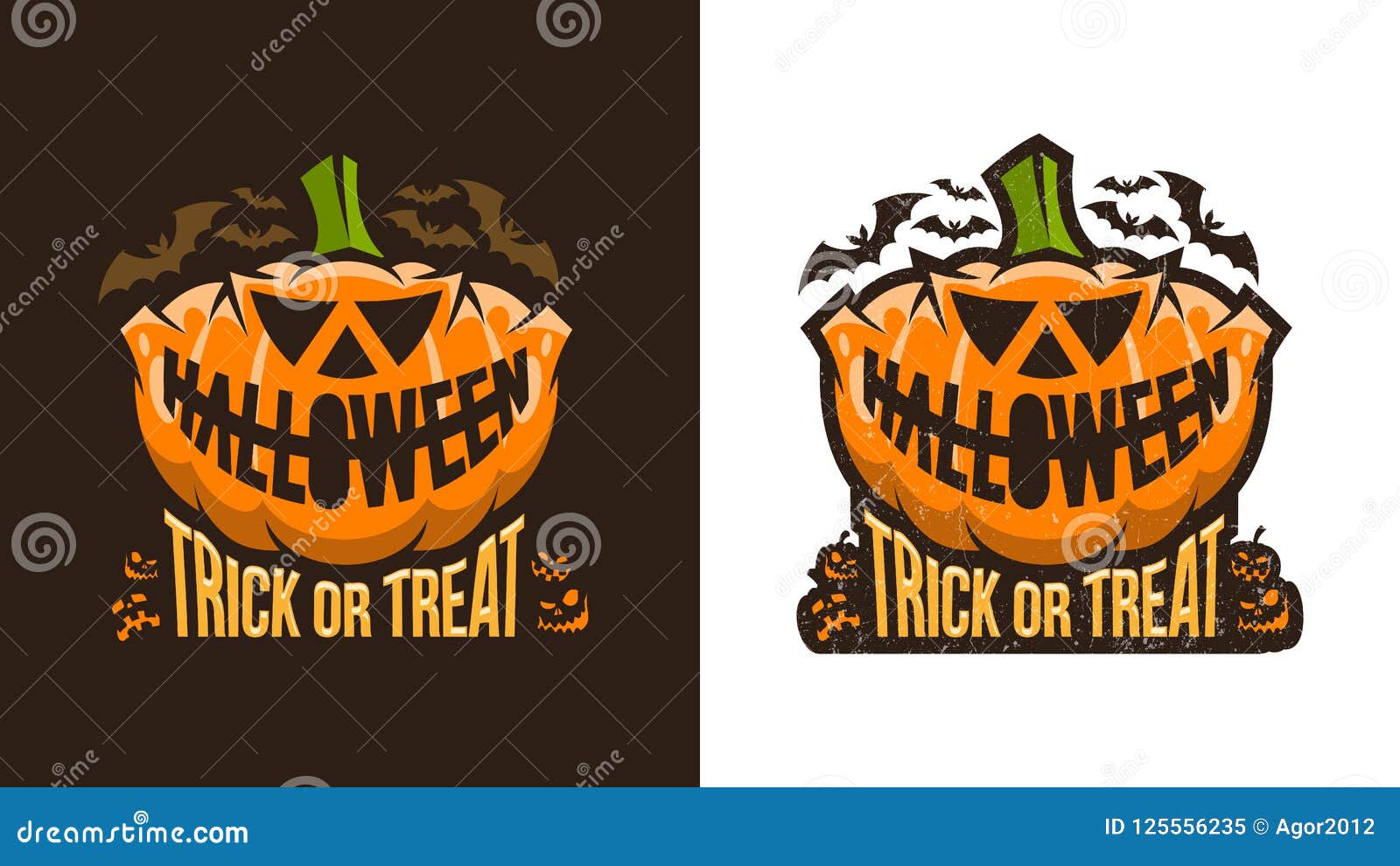 Premium Vector  Halloween vampire cartoon with pumpkin mask at night  design, holiday and scary theme illustration