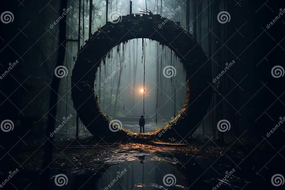 Unveiling the Enigmatic Realm: a Hidden Gateway. AI Stock Image - Image of imaginary, unveil 