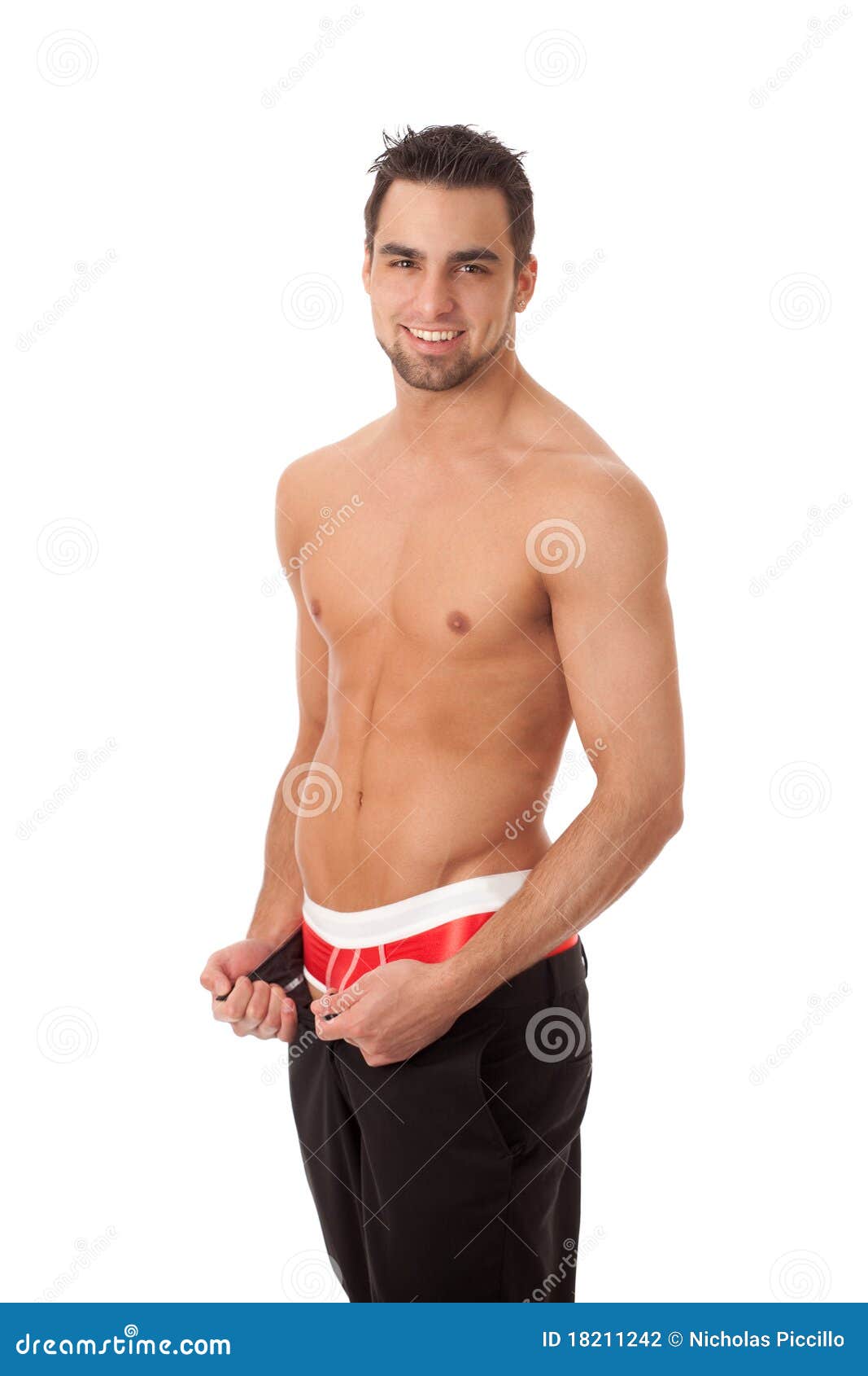 Closeup Stomach Woman with Jeans Unzipped, Hands Holding Onto Edges of  Pants, Pink Underwear Visible and Naked Lower Stock Photo - Image of  abdomen, measurement: 77978866