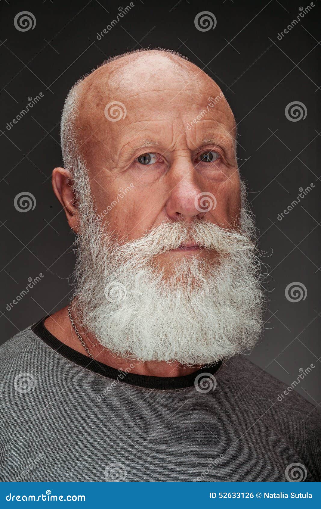 Uomo Anziano Con Una Barba Bianca Lunga Fotografia Stock - Immagine di  baffi, uomo: 52633126