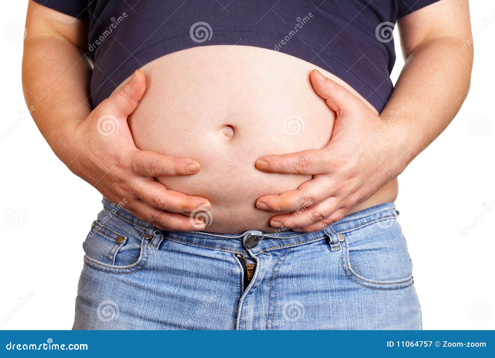 Uomo Con La Pancia Di Birra Immagine Stock - Immagine di isolato