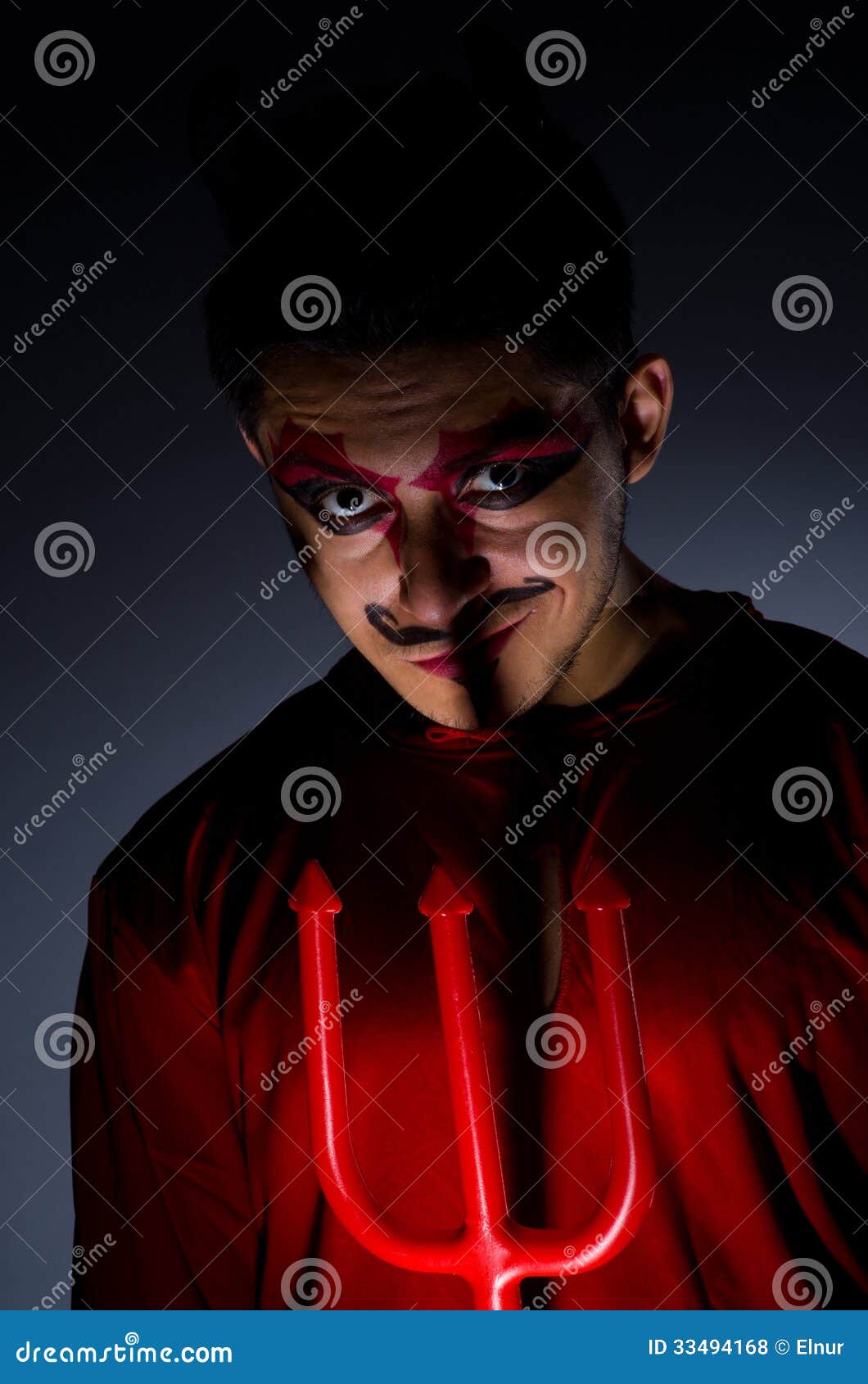 Costume Carnevale Halloween Uomo Saio Veste Rossa Da Diavolo Tg 52-54 - Foto 4