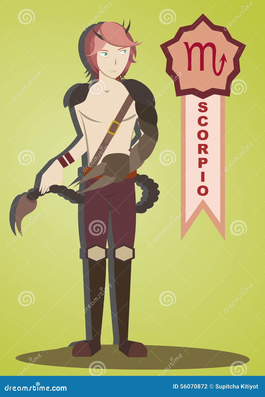 Uomo Dello Zodiaco: Scorpione Illustrazione Vettoriale - Illustrazione