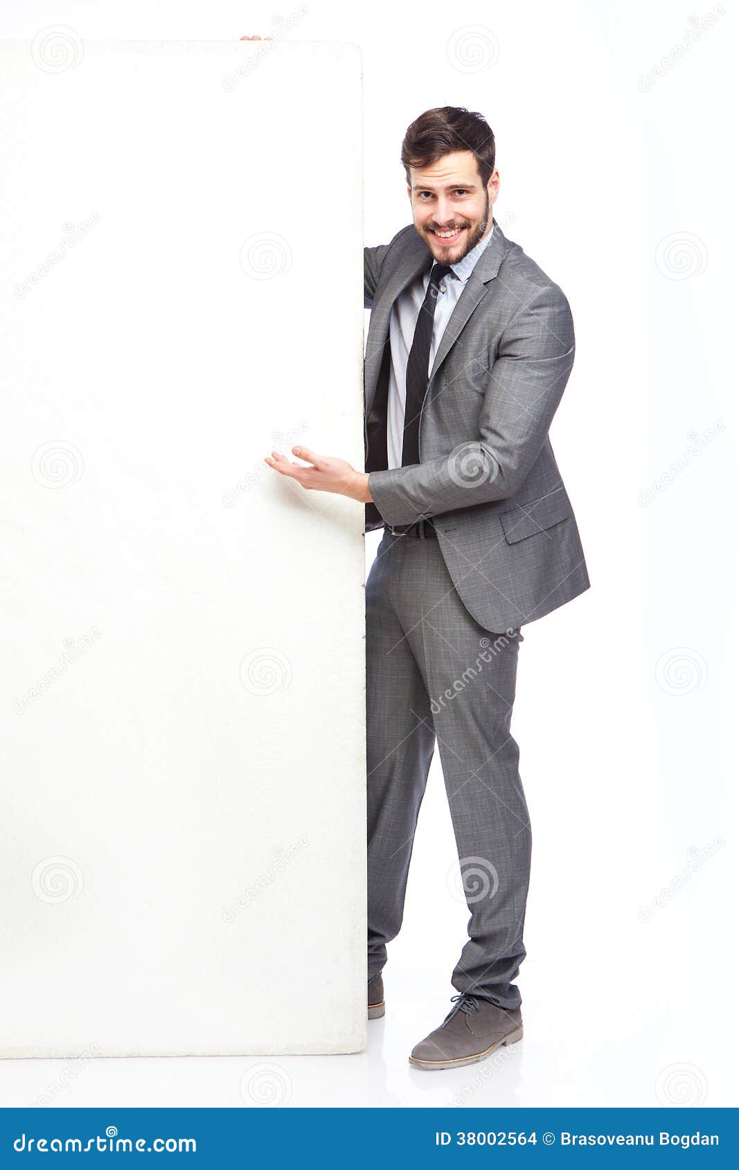 Uomo Elegante Bello Che Mostra Pannello Fotografia Stock - Immagine di ...