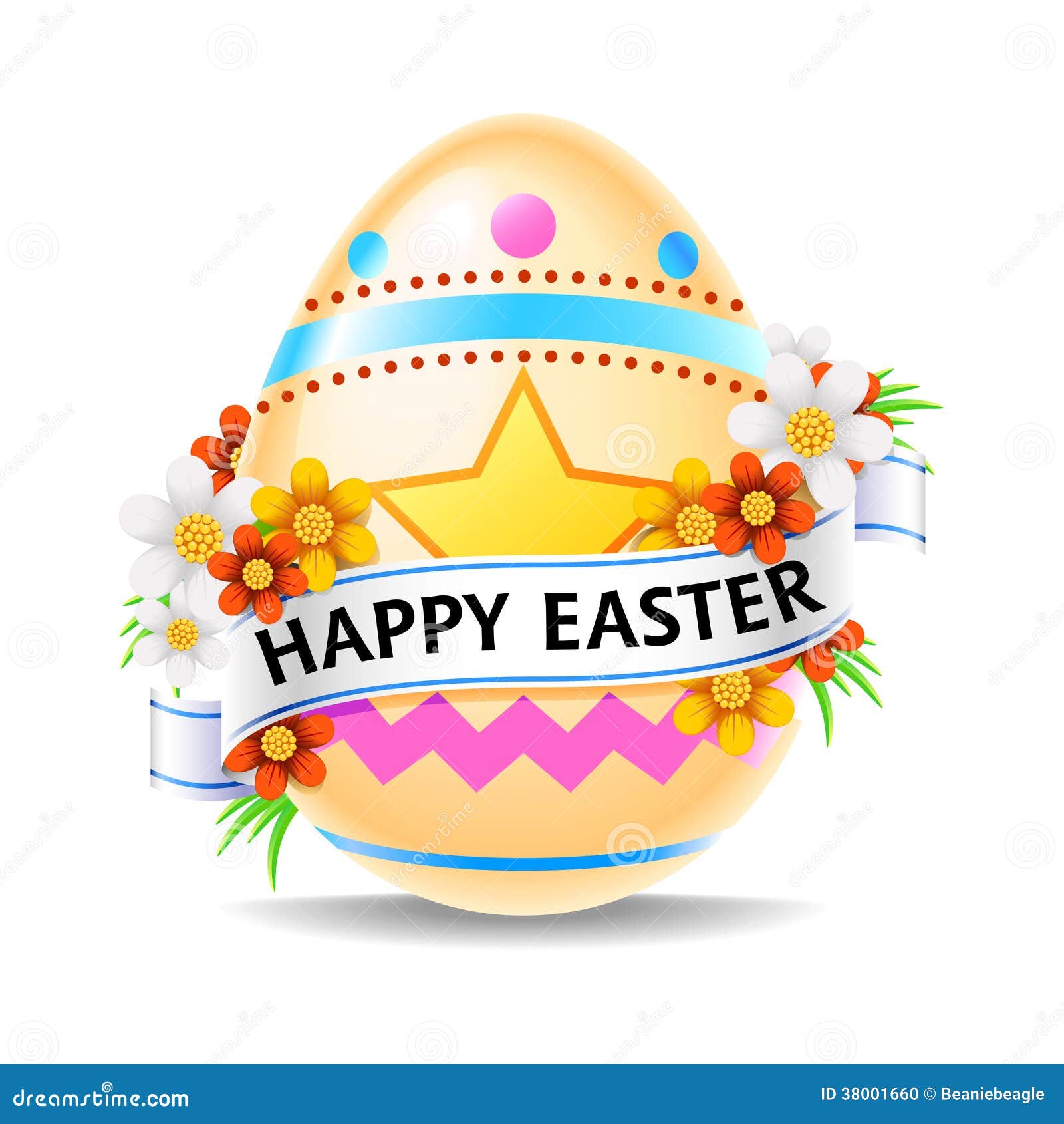 Pasqua Felice Uovo Di Pasqua Variopinto Del Taglio Della Carta, Bandiere Struttura Di Rettangolo - Foto 4