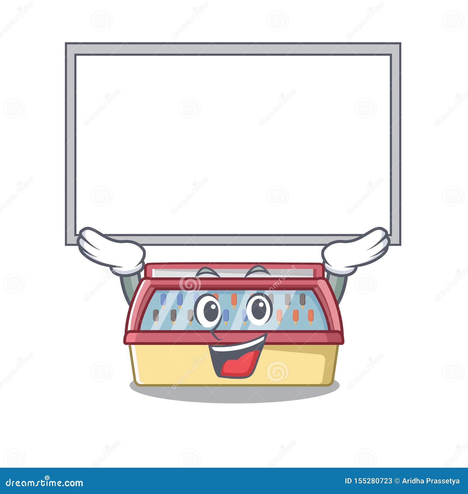 Download Up Board Ice Cream Freezer Isolated The Mascot Stock ...