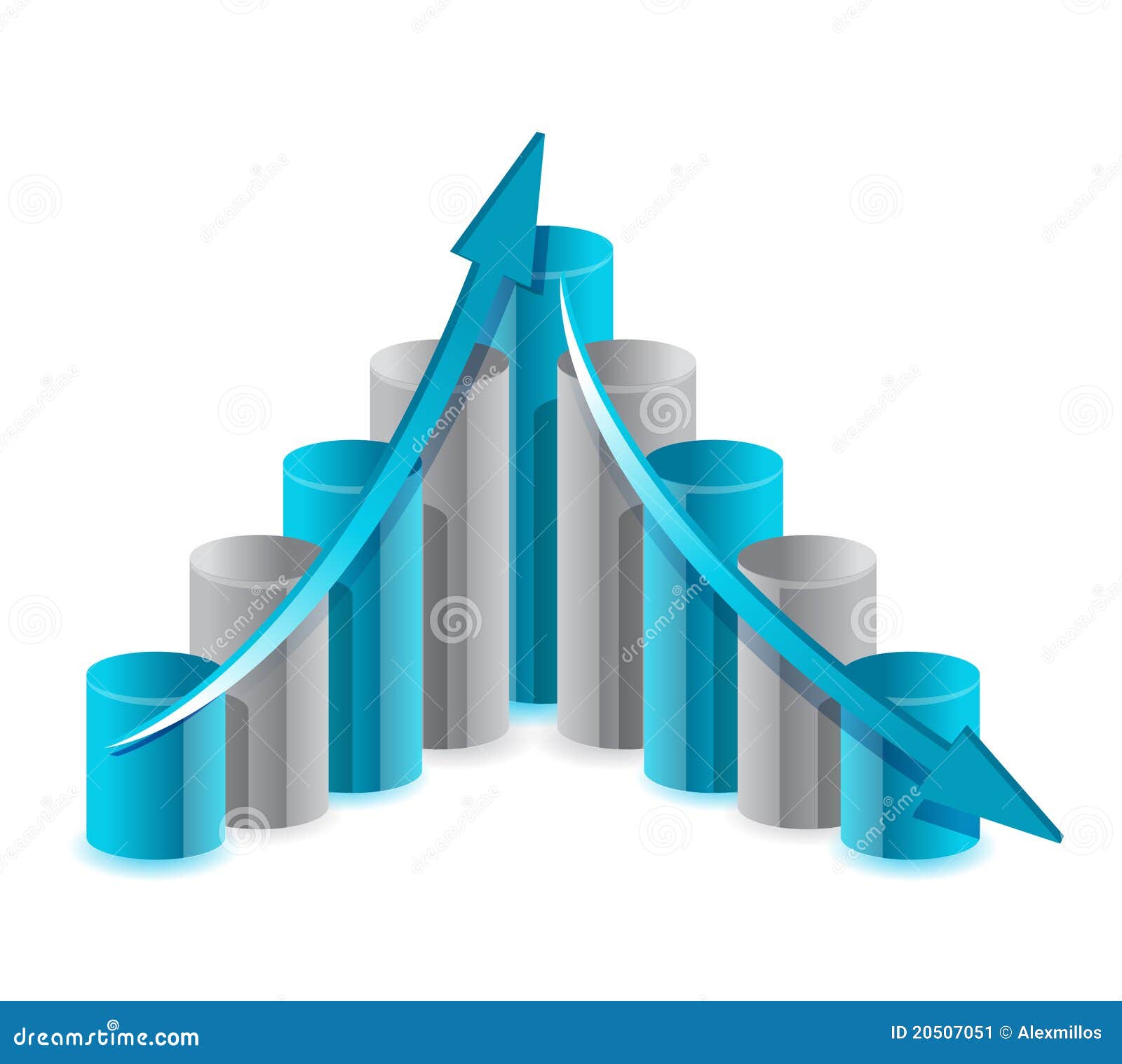 Up And Down Financial Chart Illustration Stock Illustration Illustration Of Graphics Improvement