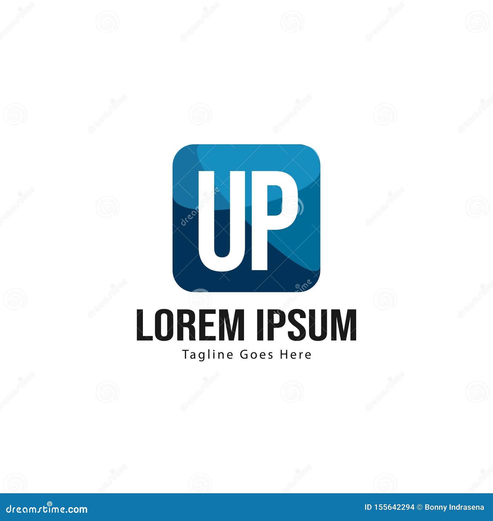 UP Letter Logo Design. Creative Modern UP Letters Icon Illustration