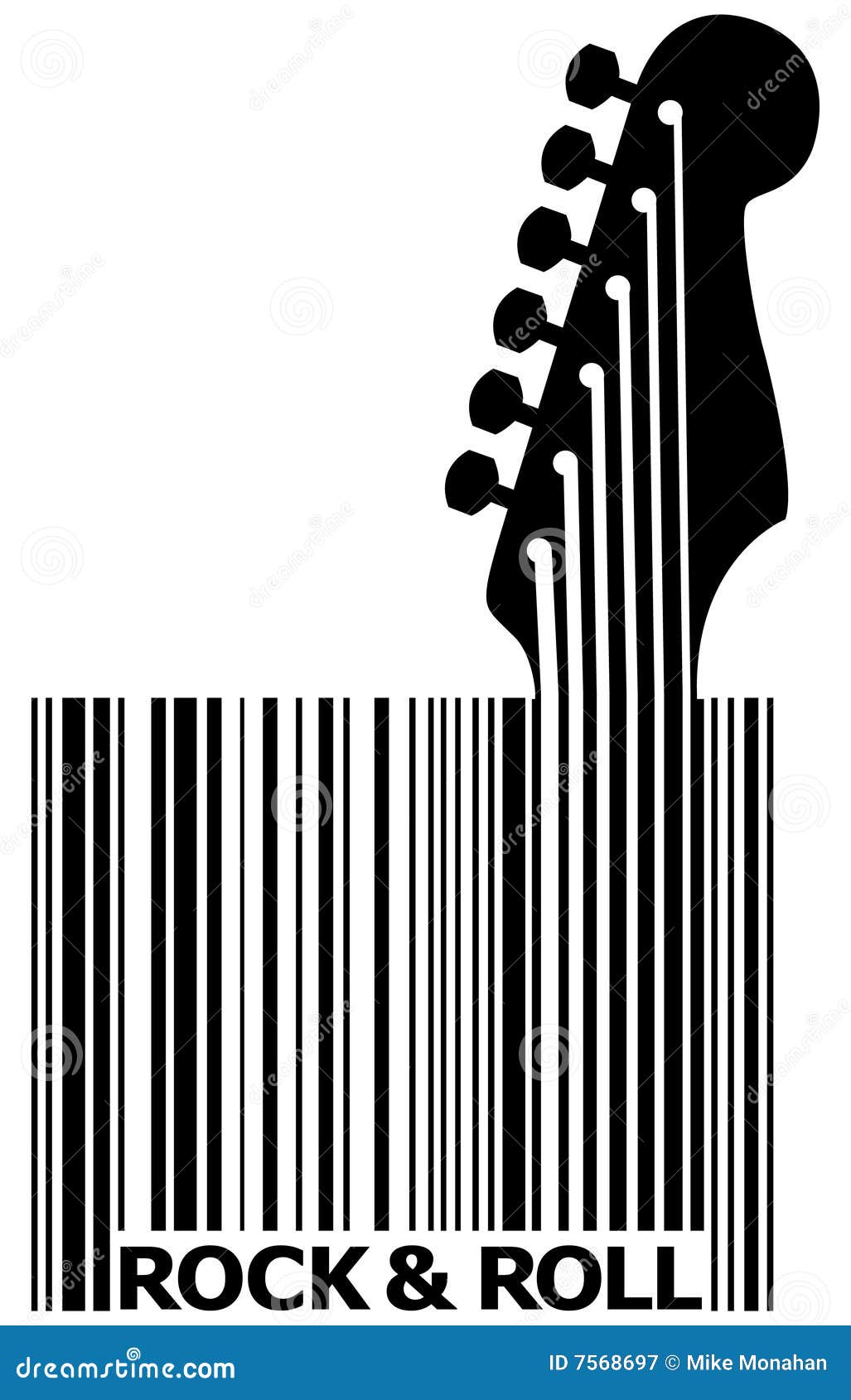 UPC Barcode With Guitar Royalty Free Stock Photography ...
