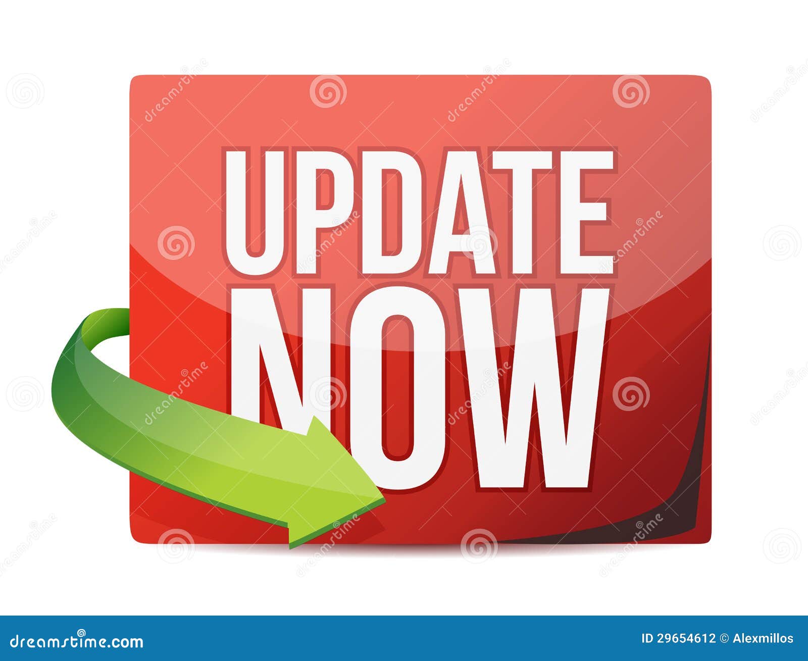 Update Now Sticker, Red Label Stock Illustration Illustration of