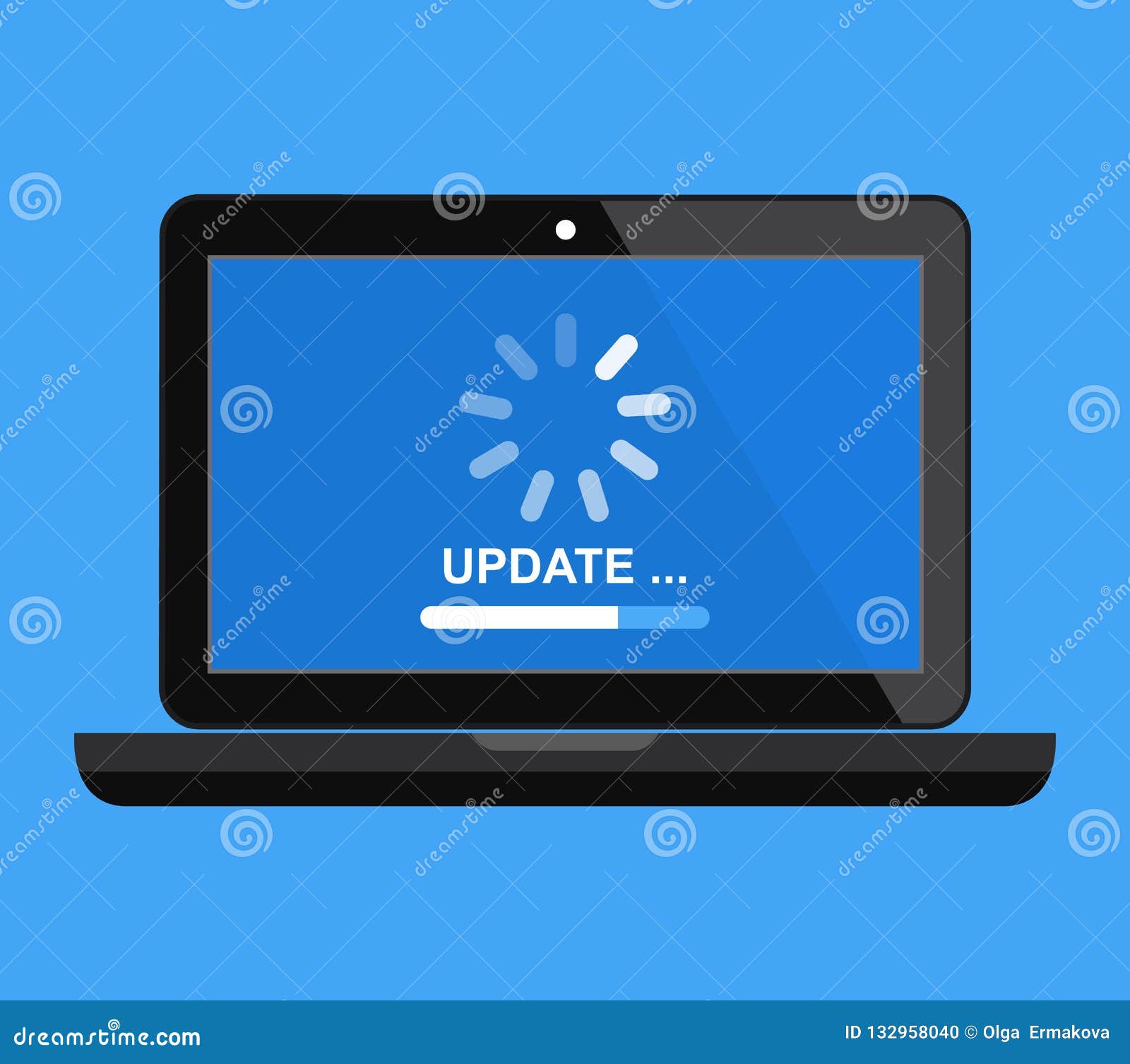 Update Your Computer`s Software. the Boot Process in the Laptop Screen