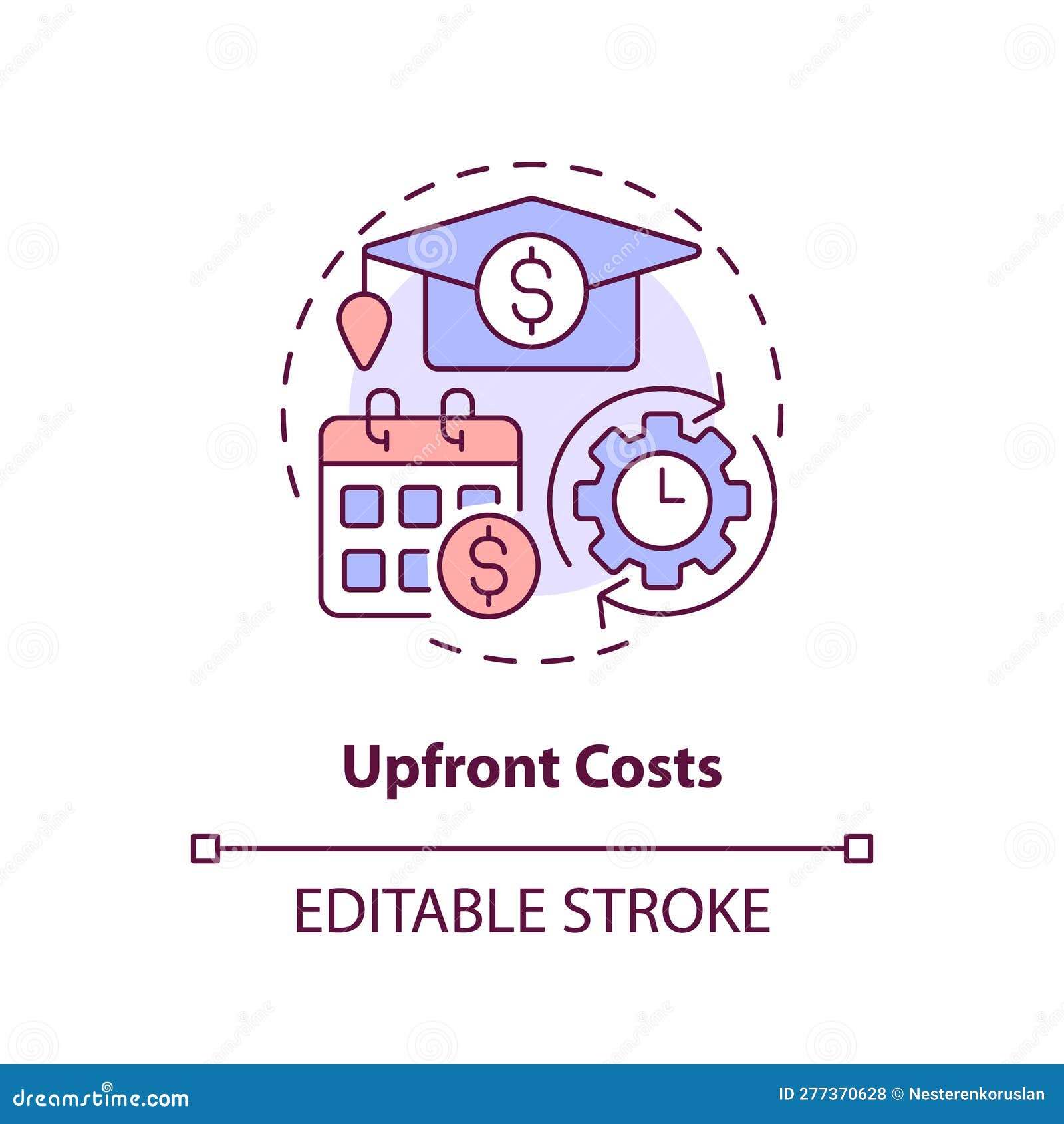 upfront costs concept icon