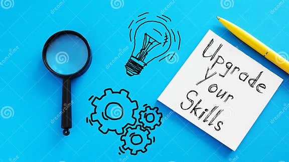 Upgrade Your Skills is Shown Using the Text Stock Image - Image of ...
