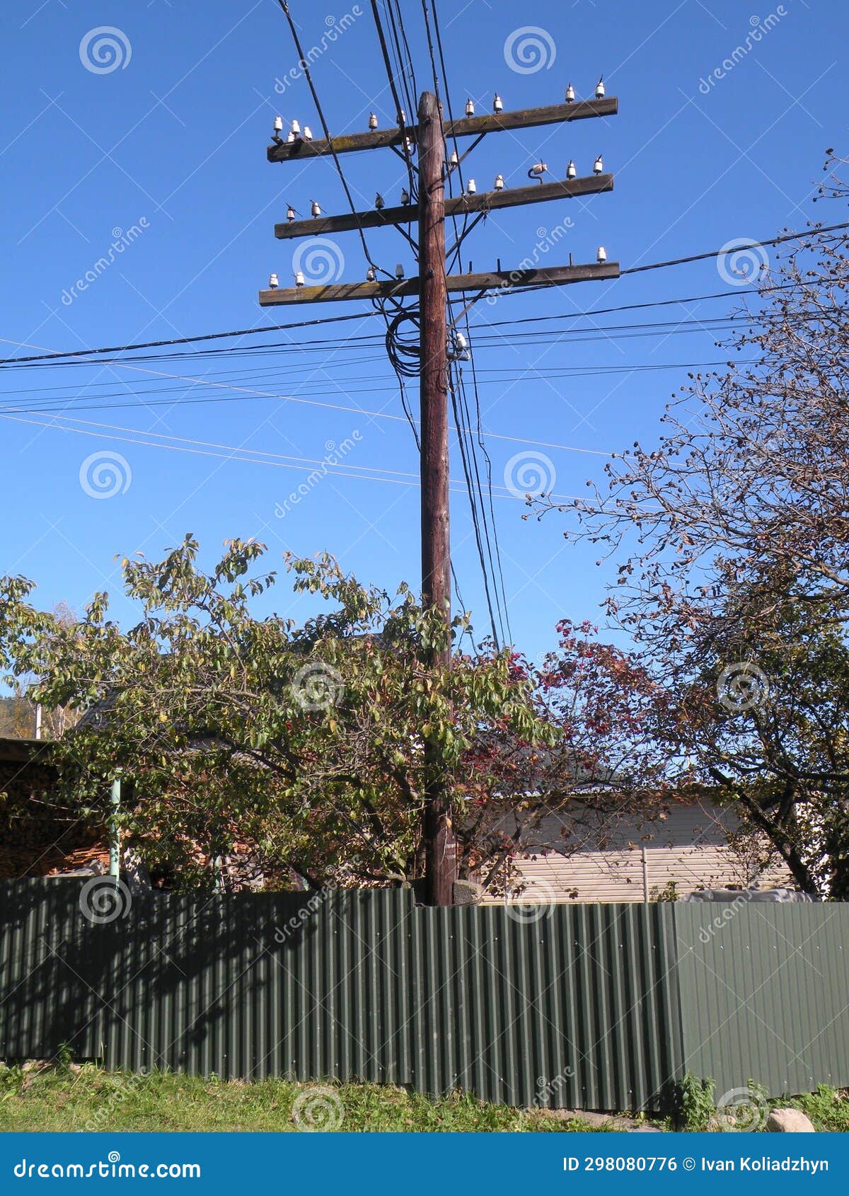 Old Telephone Line after Modernization Stock Photo Image of voltage