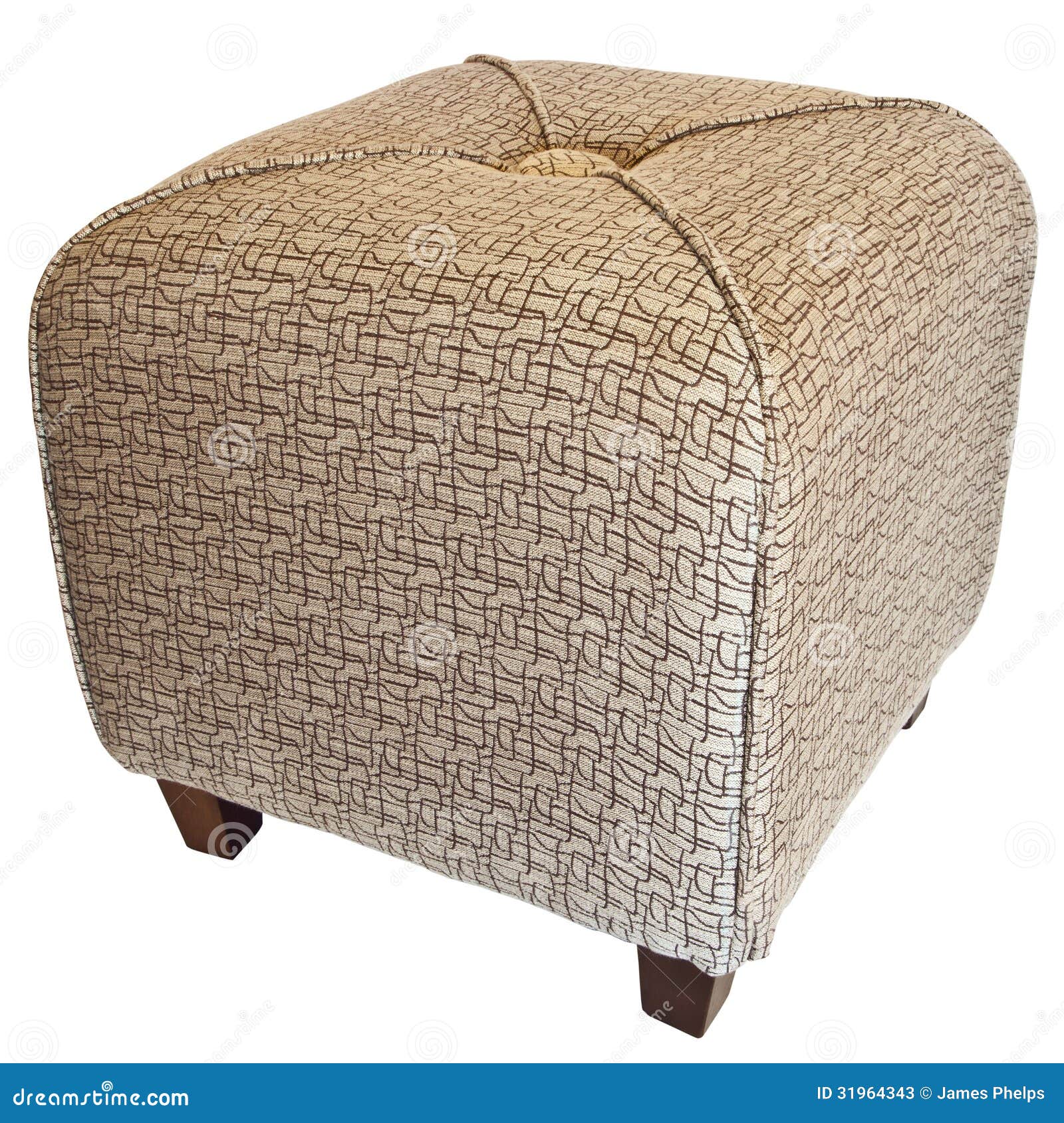 upholstered cube ottoman