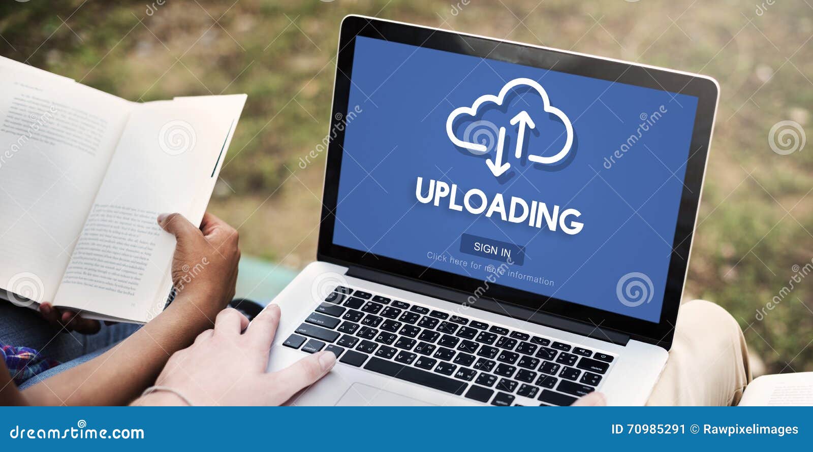 uploading upload data download information concept