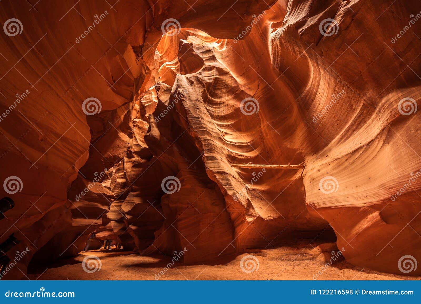 upper antelope canyon is the red sand rock cave on the desert, it& x27;s situated in page, arizona, united state of america.