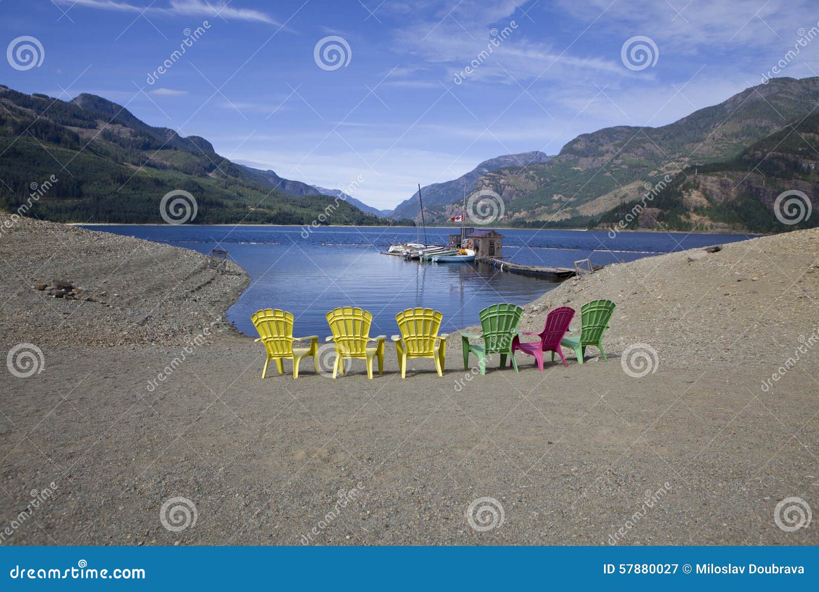 Upper Campbell lake stock image. Image of campbell, colors 57880027