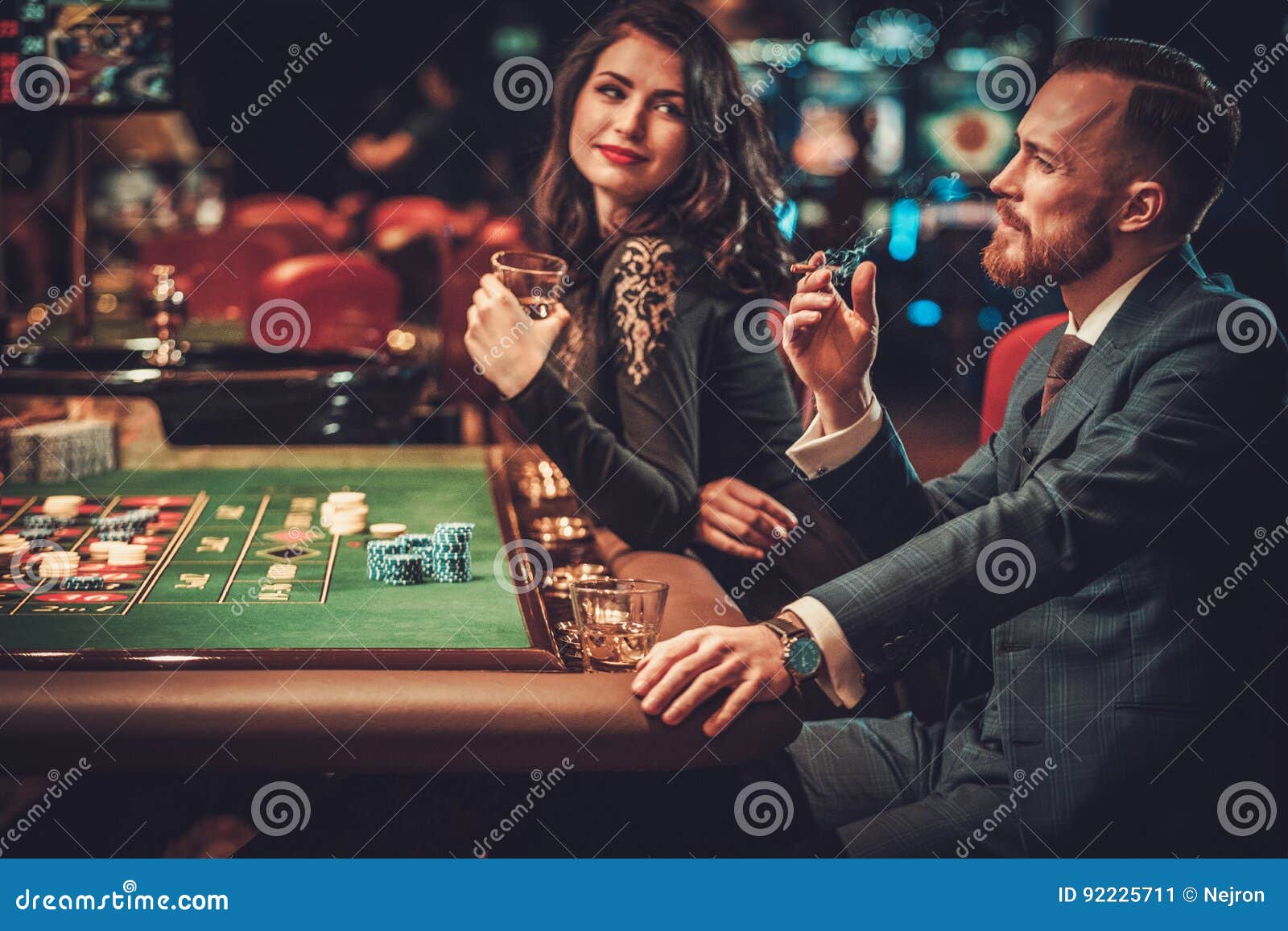 Upper Class Couple Gambling in a Casino Stock Image - Image of gaming,  couple: 92225711