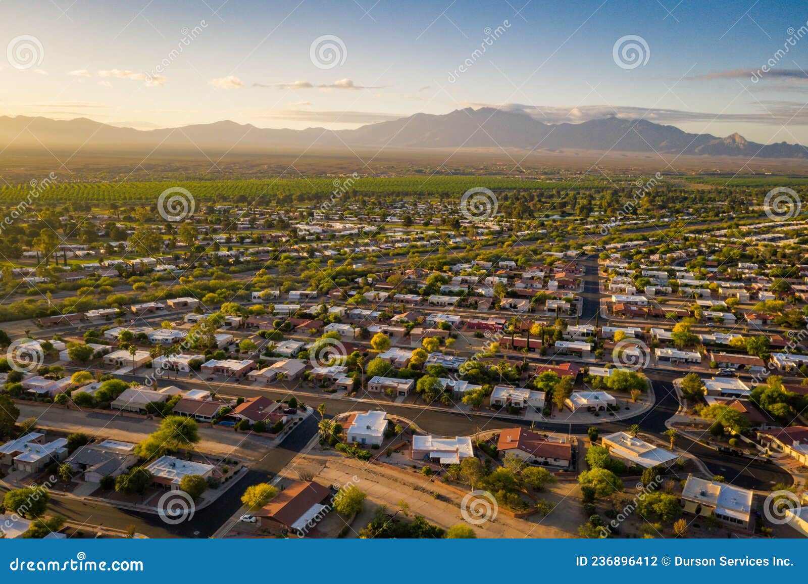 Upper Middle Class Real Estate Development in Arizona Stock Photo Image of retirement