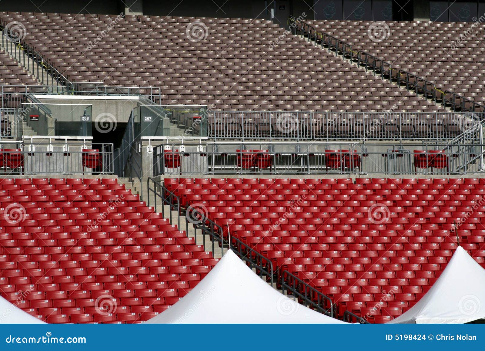 Upper Seating at a Sports Stadium Stock Photo Image of sport, steps