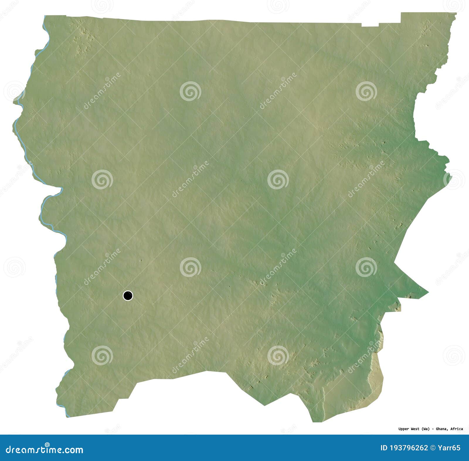 Upper West Region Map Upper West, Region Of Ghana, On White. Relief Stock Illustration -  Illustration Of Administrative, View: 193796262