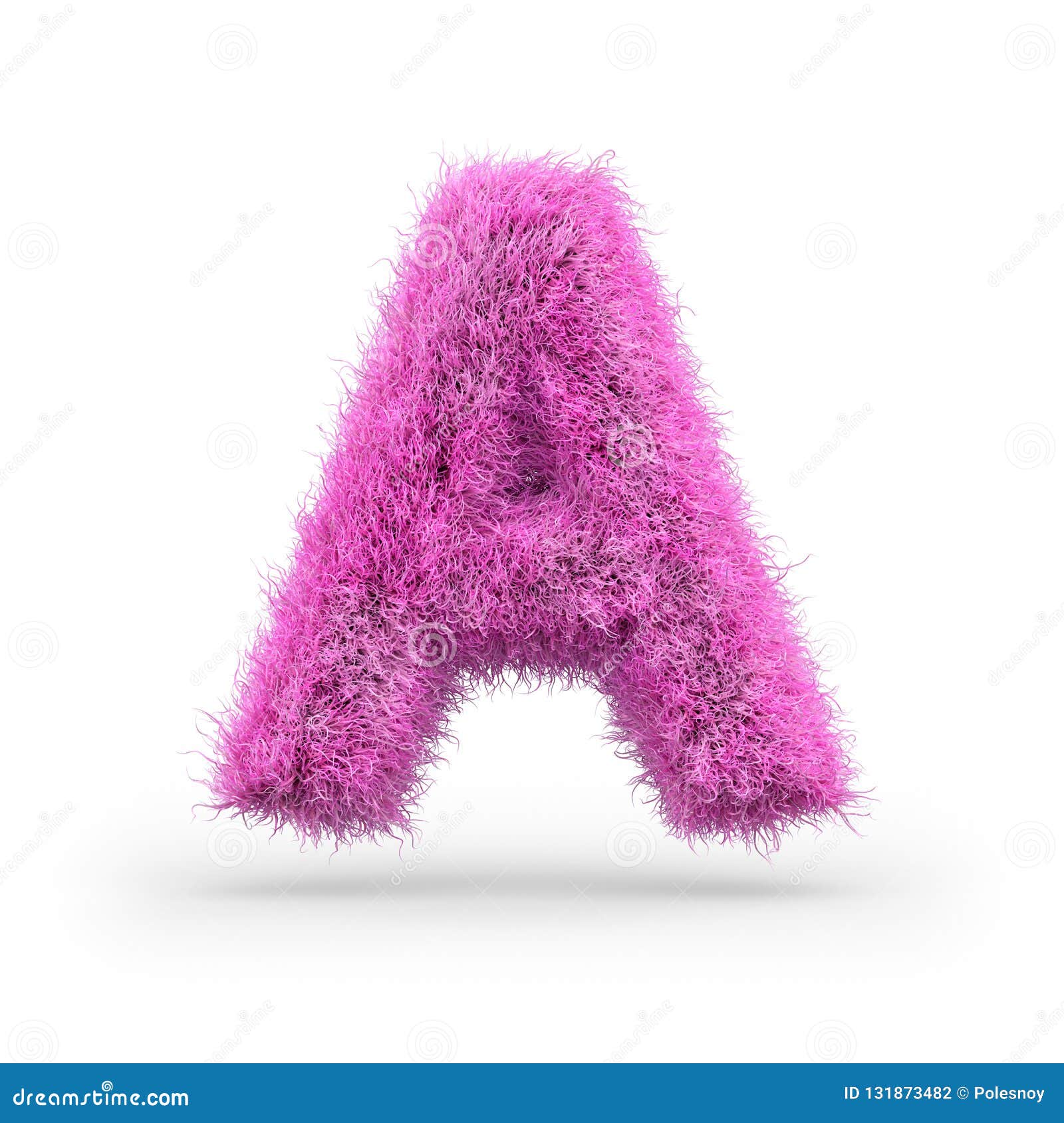 uppercase fluffy and furry font. 3d