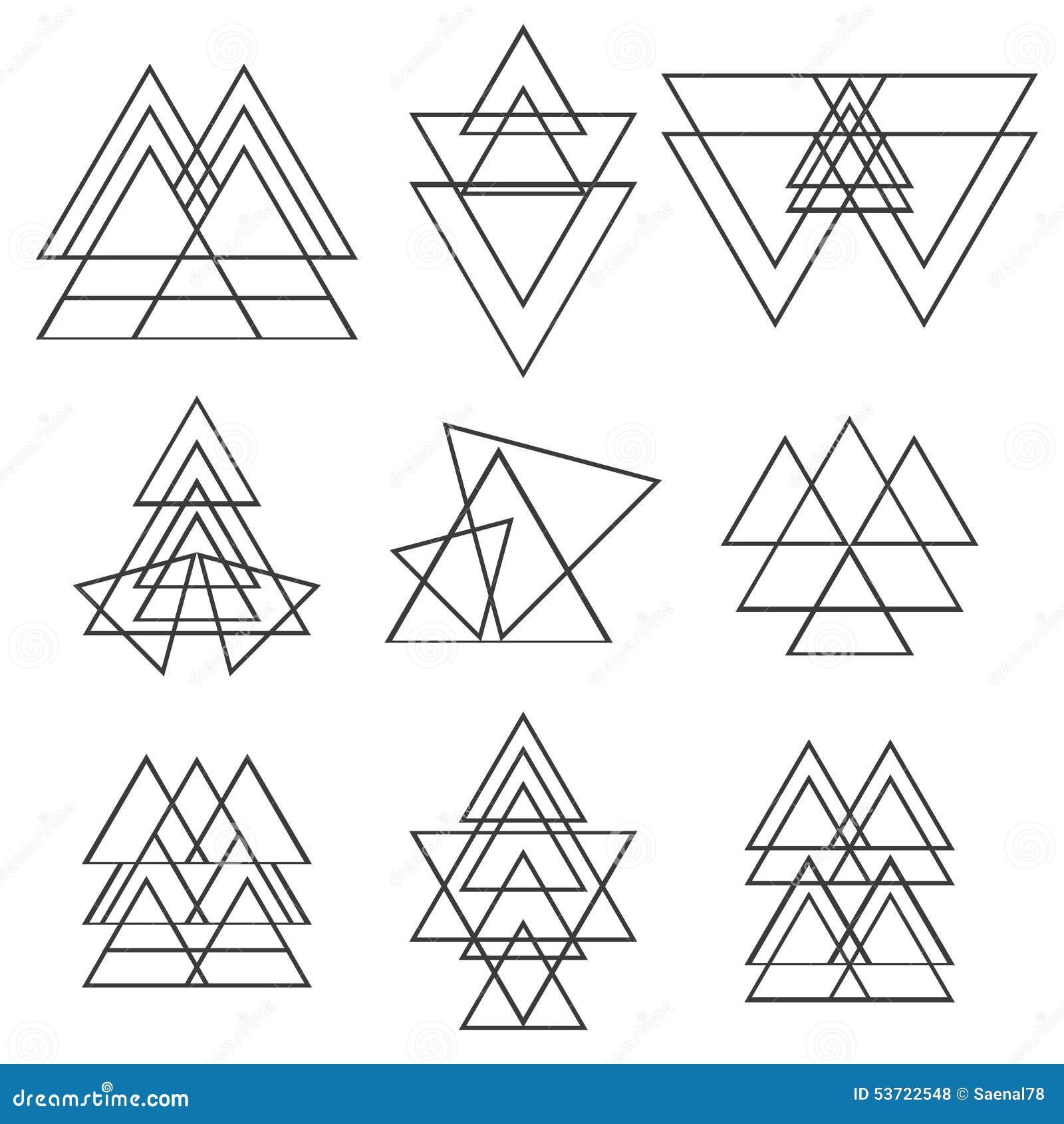 Узор из треугольников простой