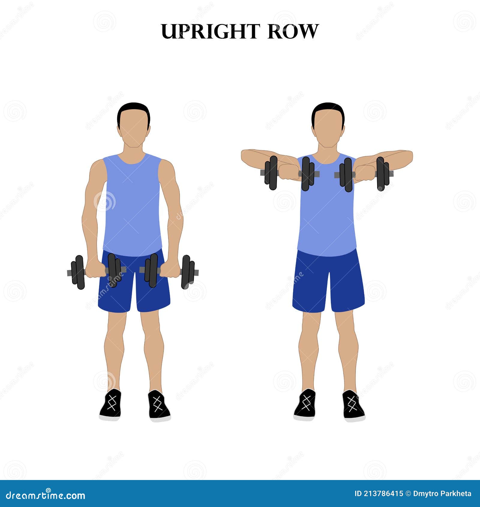 Deadlift Upright Row  Illustrated Exercise Guide