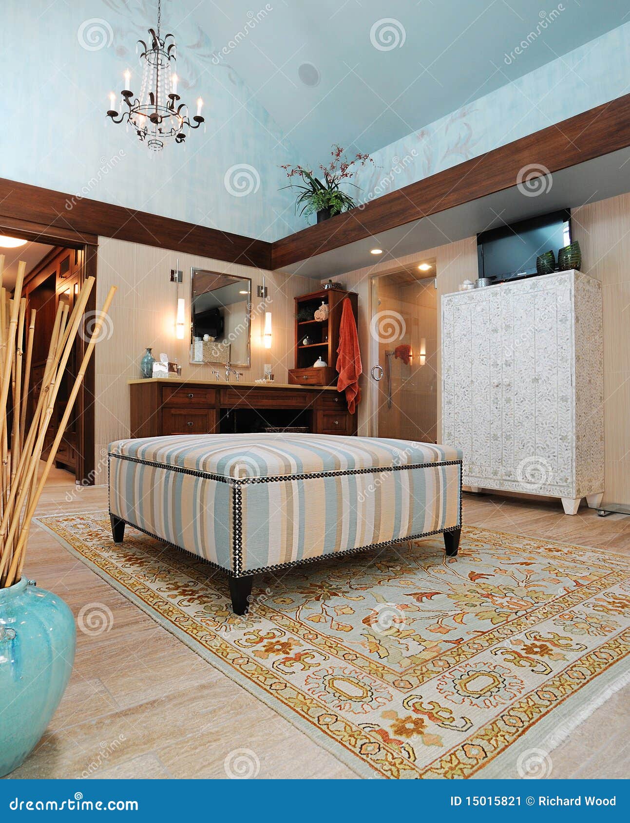 Upscale Elegant Dressing Room Stock Image Image of blue, decoration