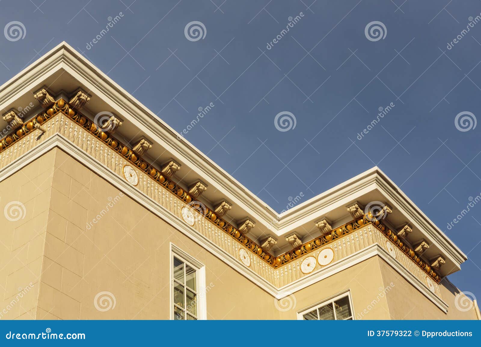 Upscale House Roof And Cornice Detail Stock Photo Image Of