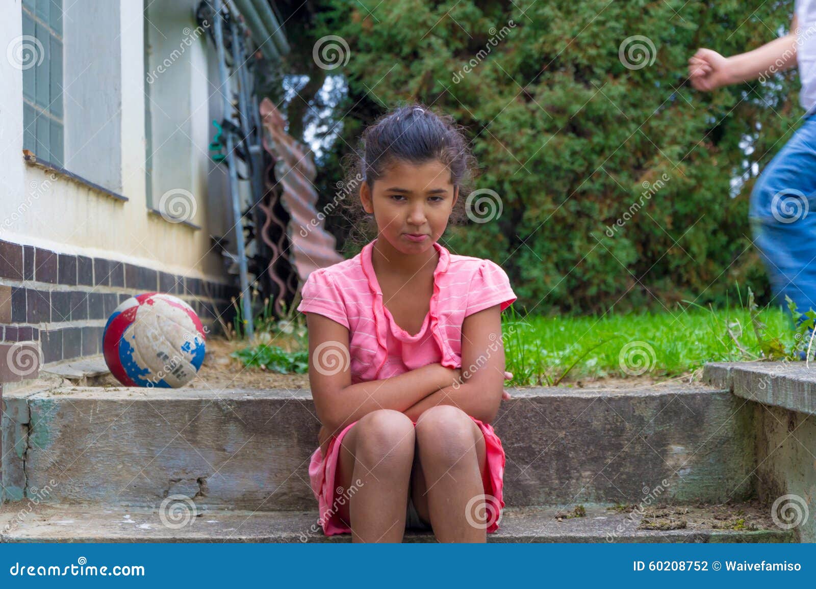 Upset Child Gypsy Girl Don't Want To Play With Other Children Stock Photo - Image ...1300 x 957