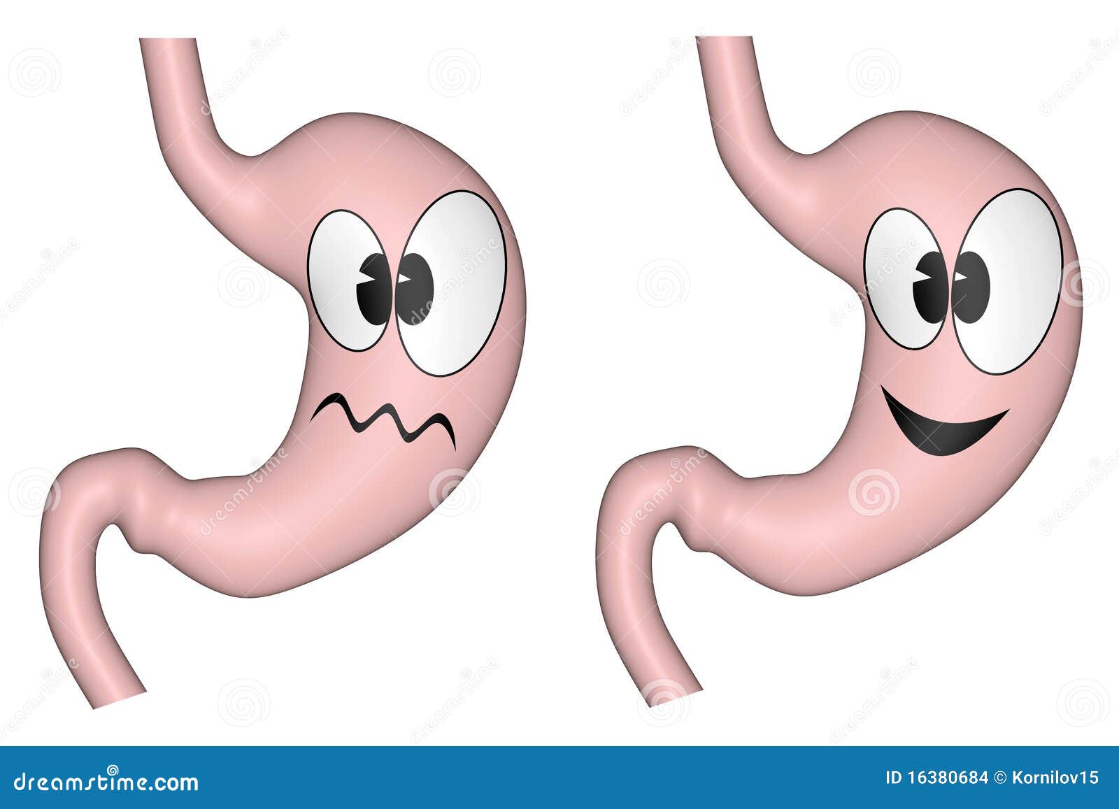 An Upset And A Happy Stomach Stock Illustration ...