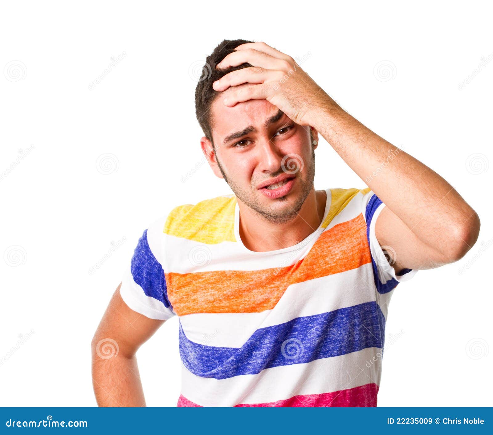 Upset Young Man Stock Image Image Of Concern Alone 22235009 