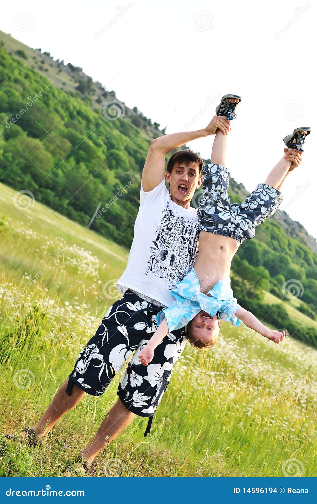 Upside down stock photo. Image of person, family, color - 14596194