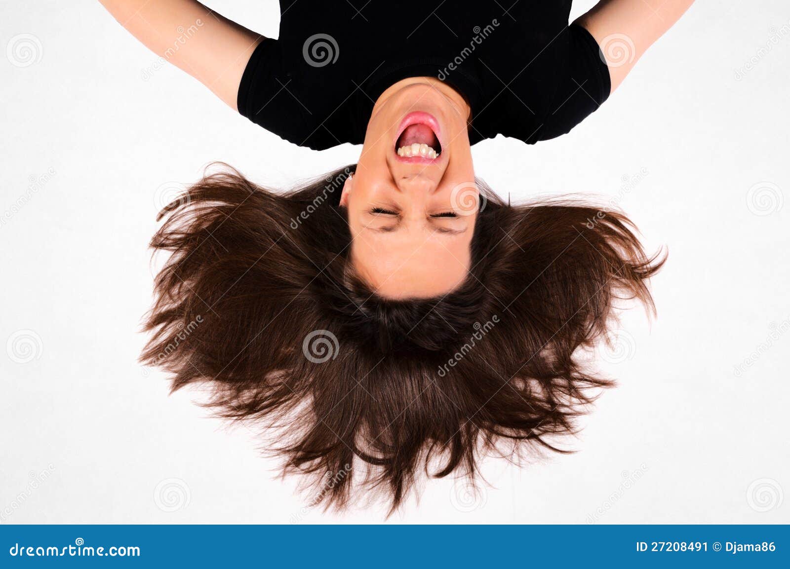 Upside down hairstyle stock image. Image of face, hairdress 27208491