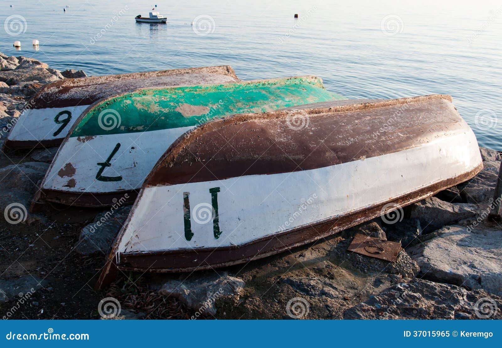 Upside Down Rowboats stock image. Image of caique, small 