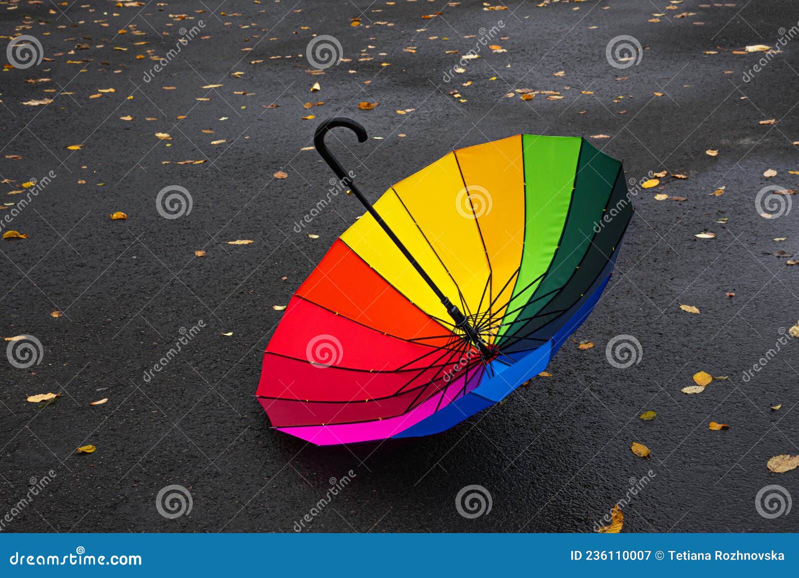 Upside Down Umbrella on the Pavement. Stock Image Image of object