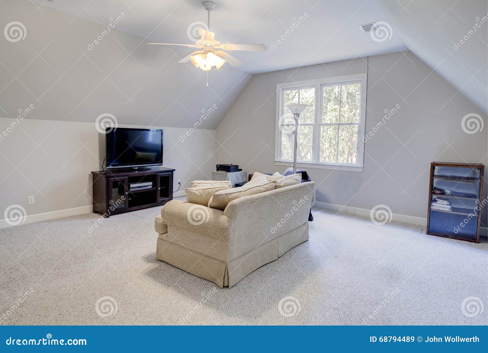 Upstairs media room stock image. Image of design, relaxing 68794489