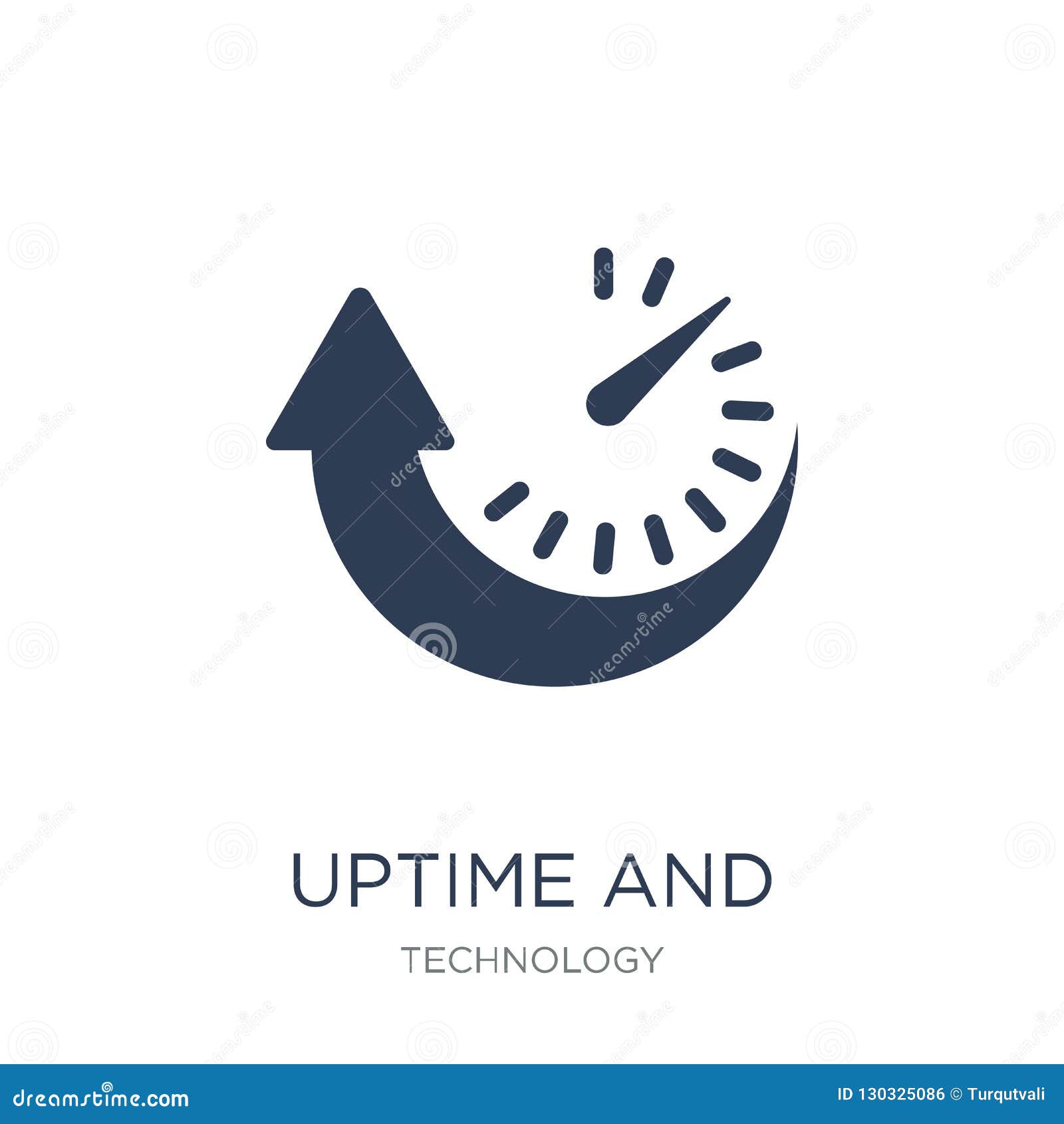 uptime and downtime icon. trendy flat  uptime and downtime