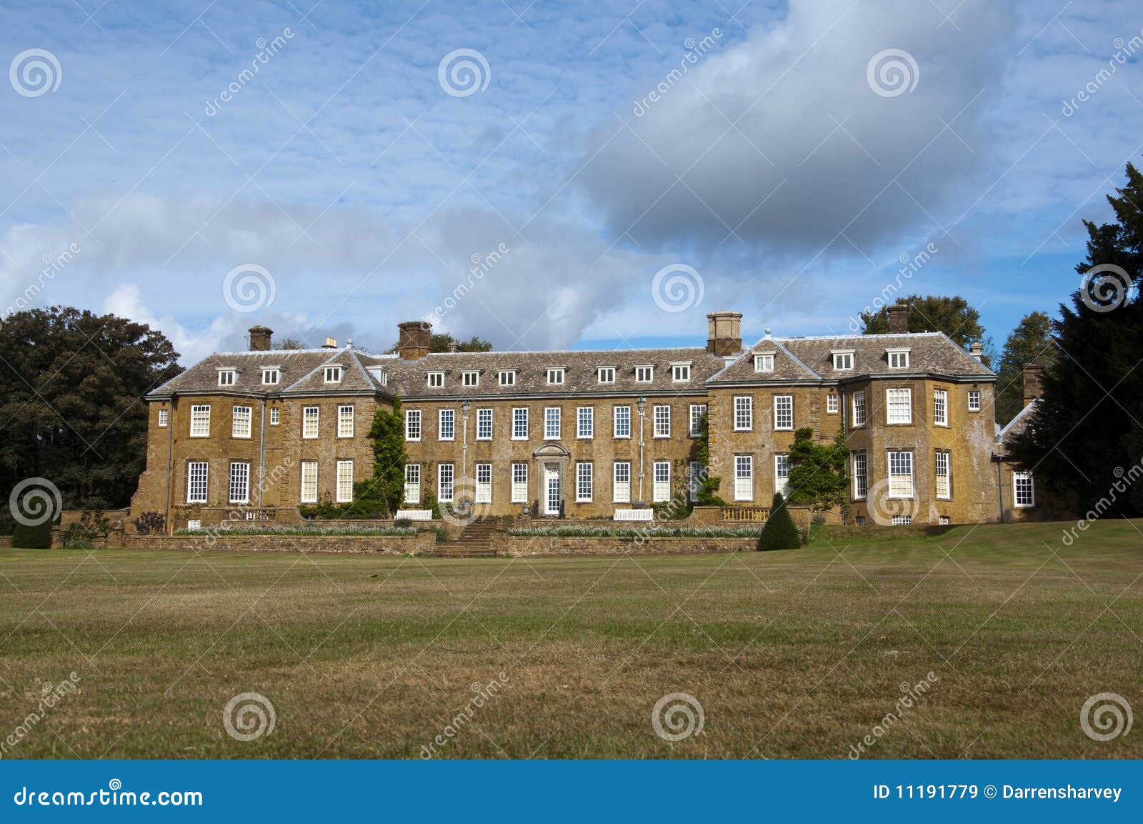 Upton House from the Lawn stock image. Image of mansion 11191779