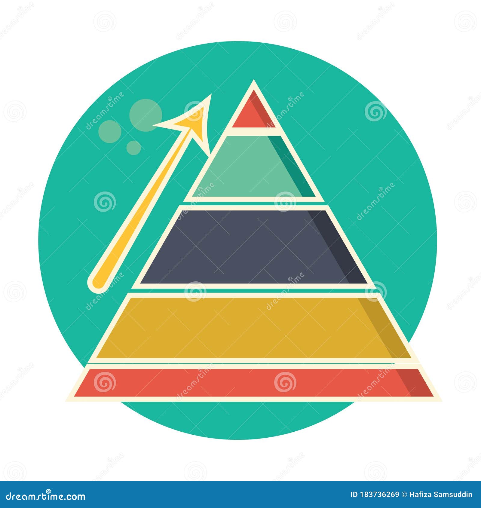 Upward Arrow and Pyramid. Vector Illustration Decorative Background ...